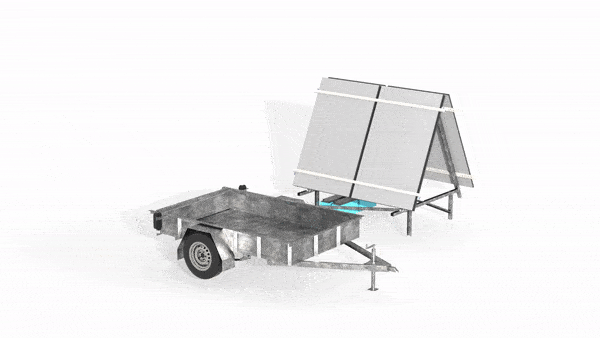 move and rotation off grid solar panels